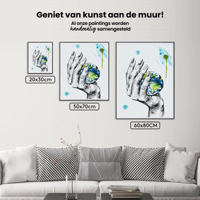 Diamantmaleri - En planet i en kvindes hånd - SEOS Shop ®