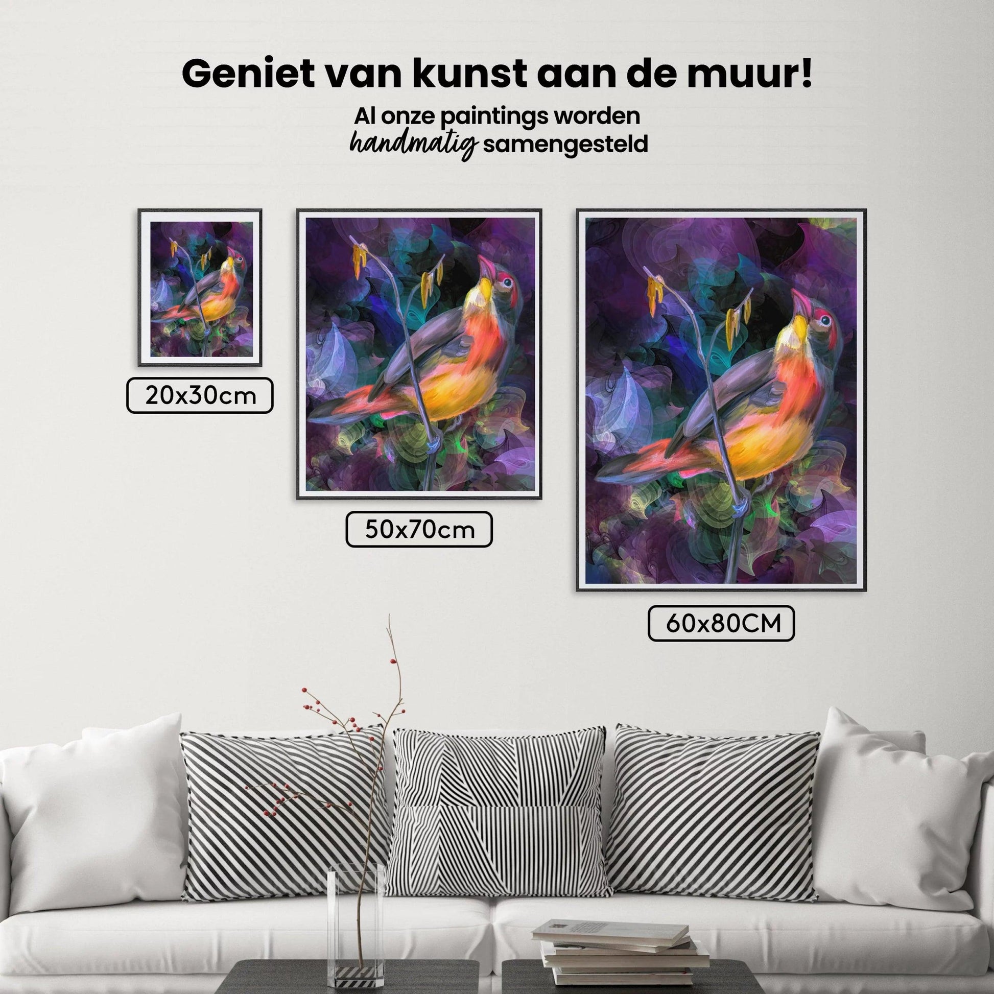 Diamantmaling - En fugl i et farverigt miljø - SEOS®