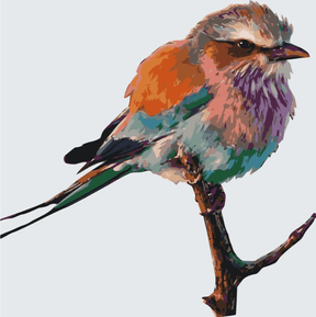 Diamantmaling - En fugl på en gren - SEOS®