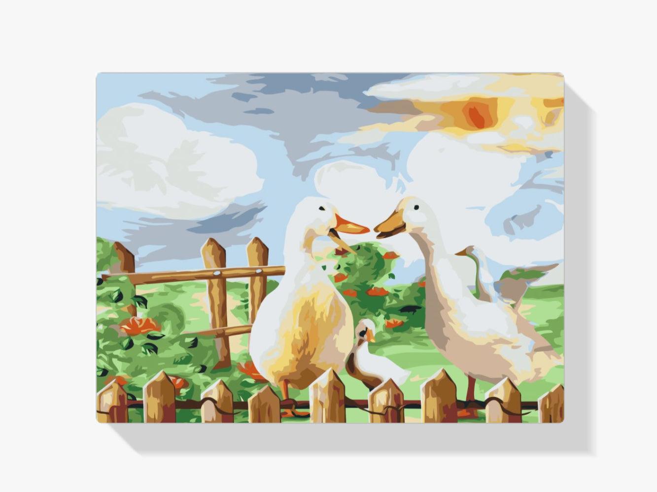 Diamantmaleri - Andefamilie i haven - SEOS®