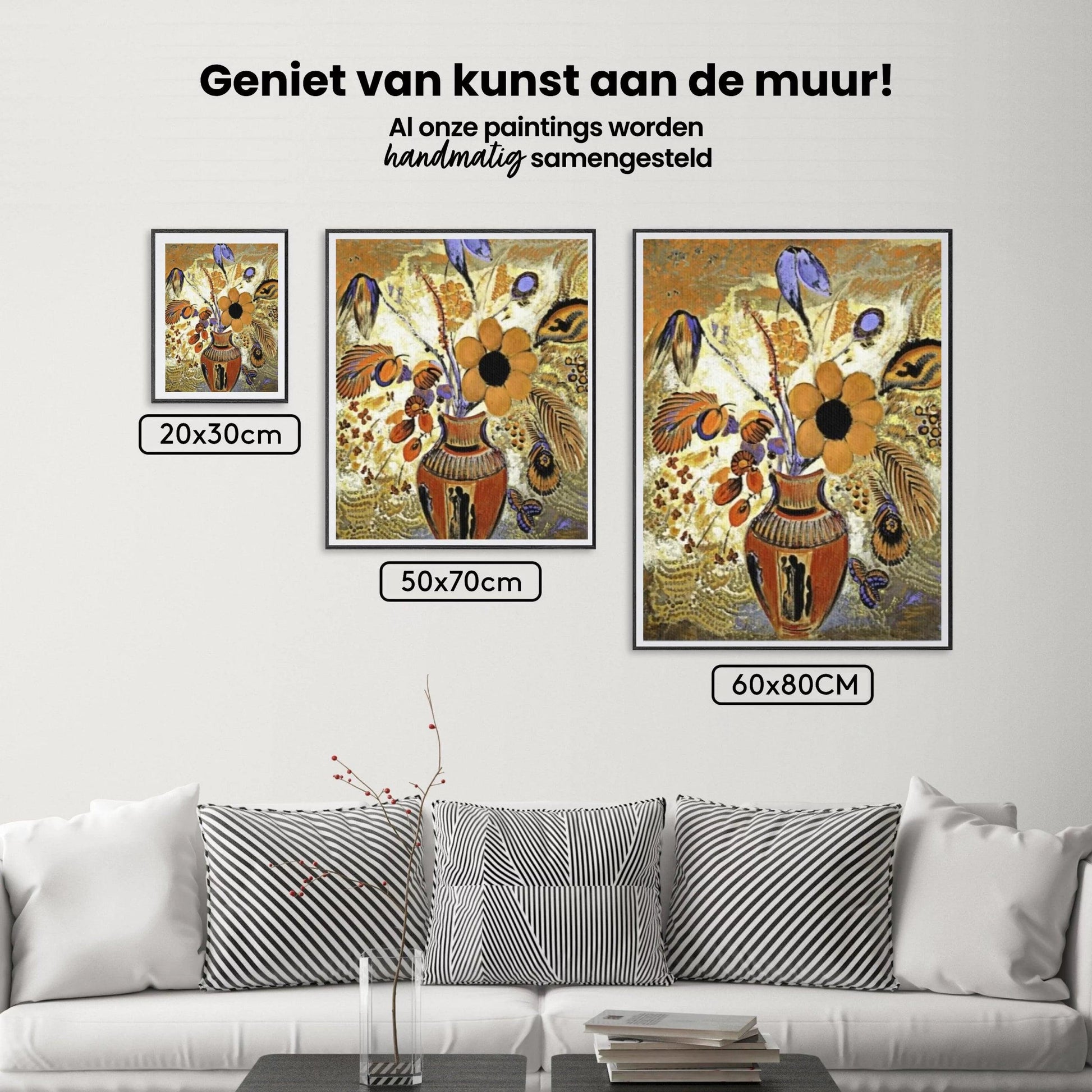 Diamantmaleri - Etruskisk vase med blomster - SEOS Shop ®