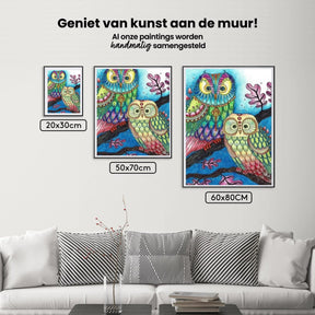 Diamantmaling - Farvet ugle - SEOS®