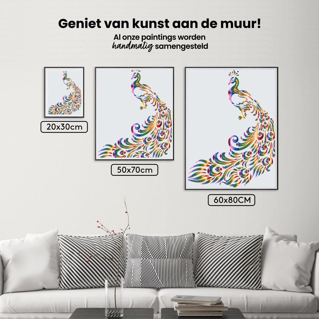 Diamantmaling - Farvet påfugl 2 - SEOS®