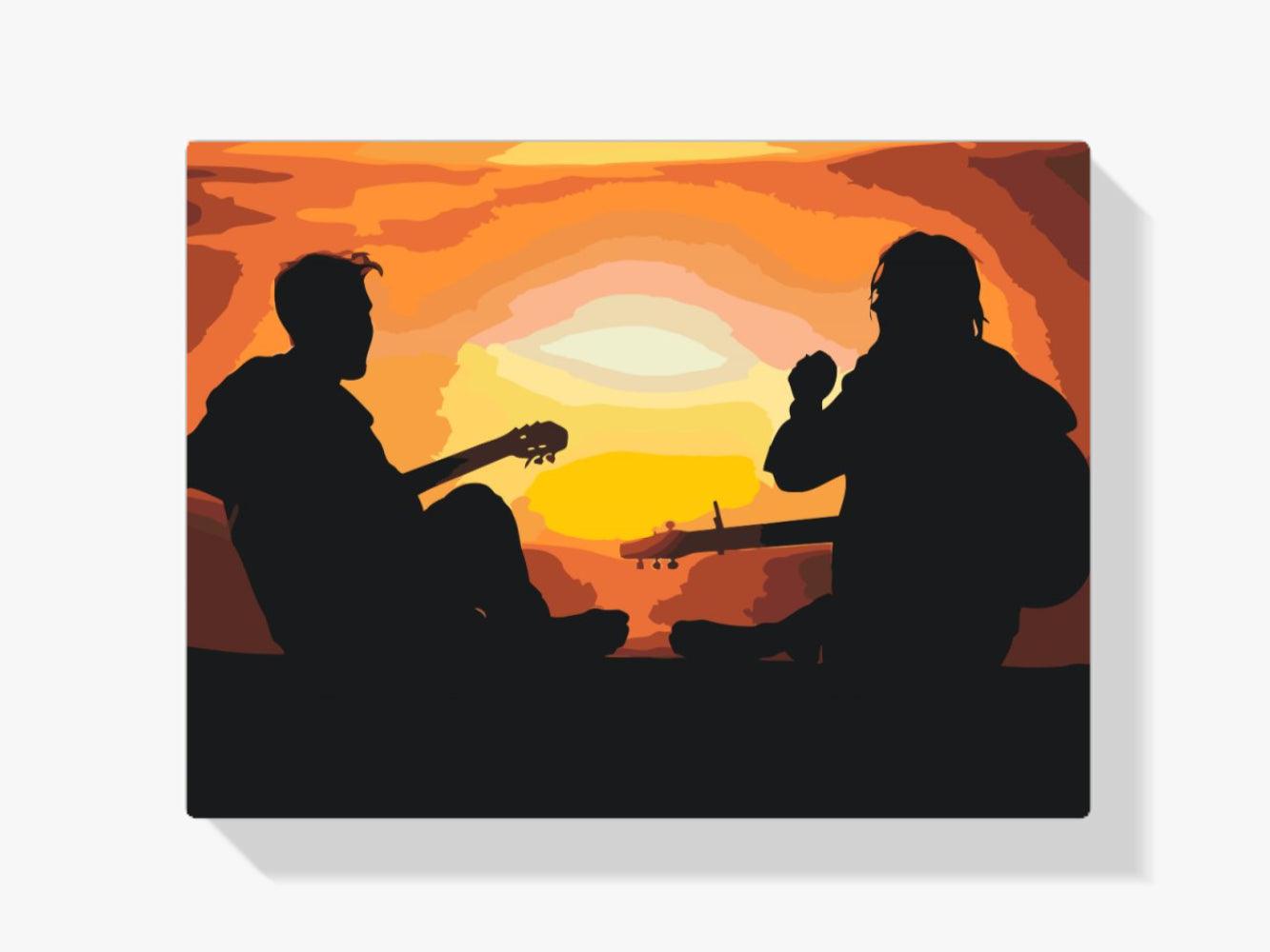 Diamantmaling - Guitarister ved solnedgang - SEOS Shop ®