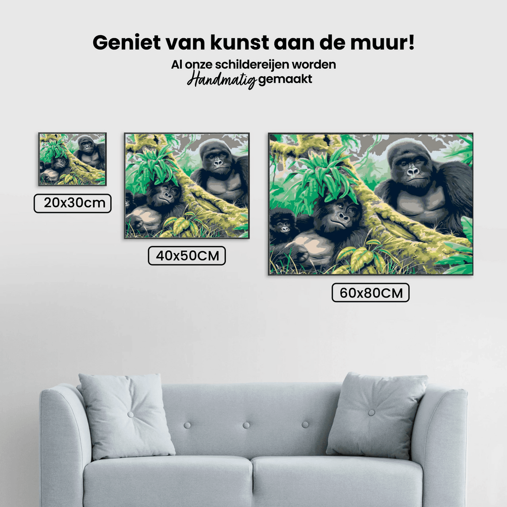 Diamantmaling - Gorillafamilie - SEOS®