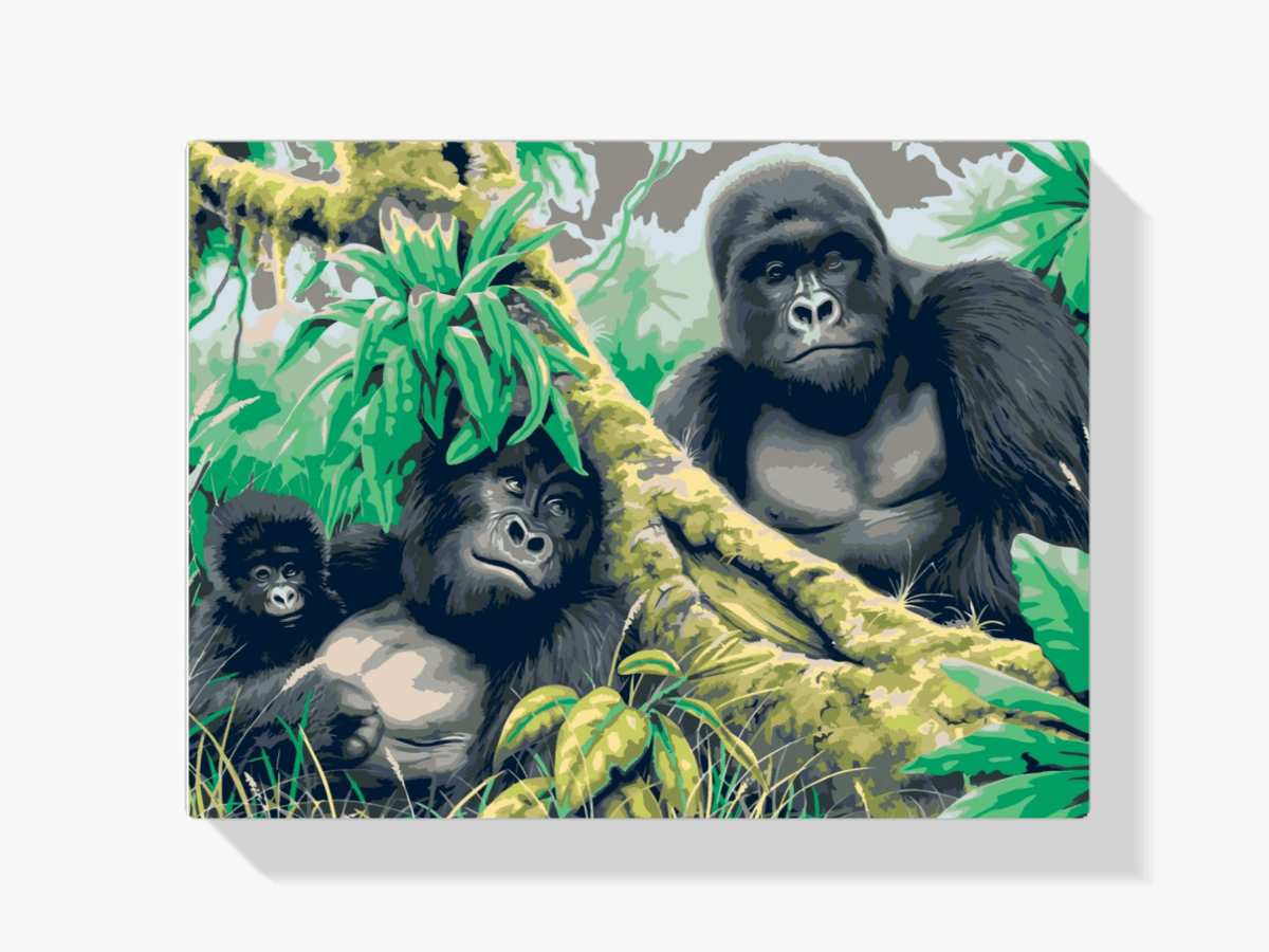 Diamantmaling - Gorillafamilie - SEOS®