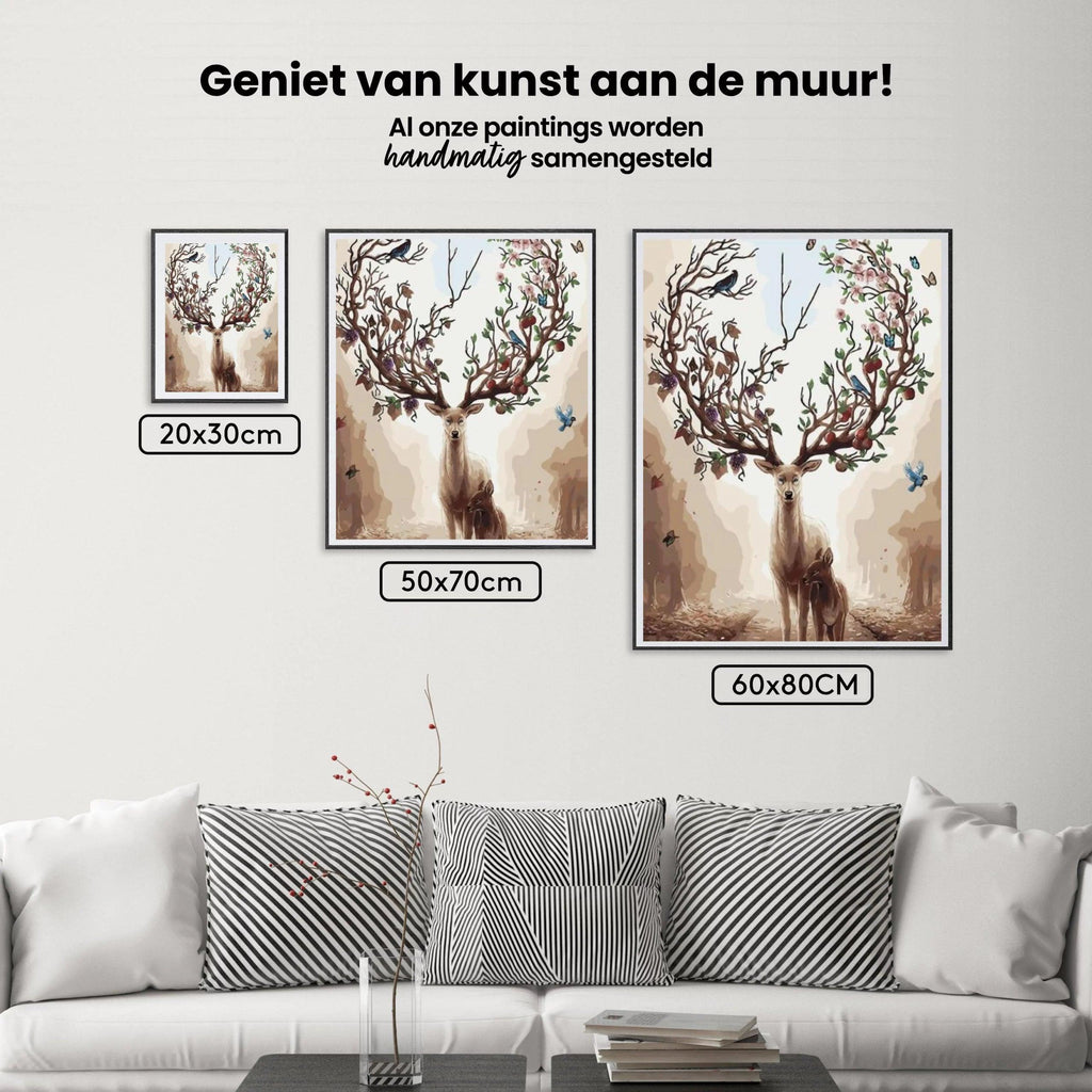 Diamantmaleri - Hjort med forårsgevir - SEOS®
