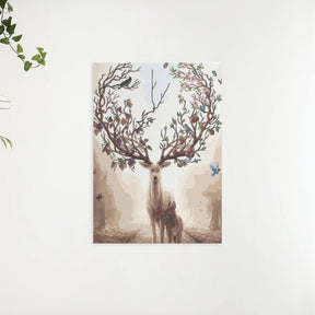 Diamantmaleri - Hjort med forårsgevir - SEOS®