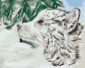 Diamantmaling - Hund i sneen - SEOS®