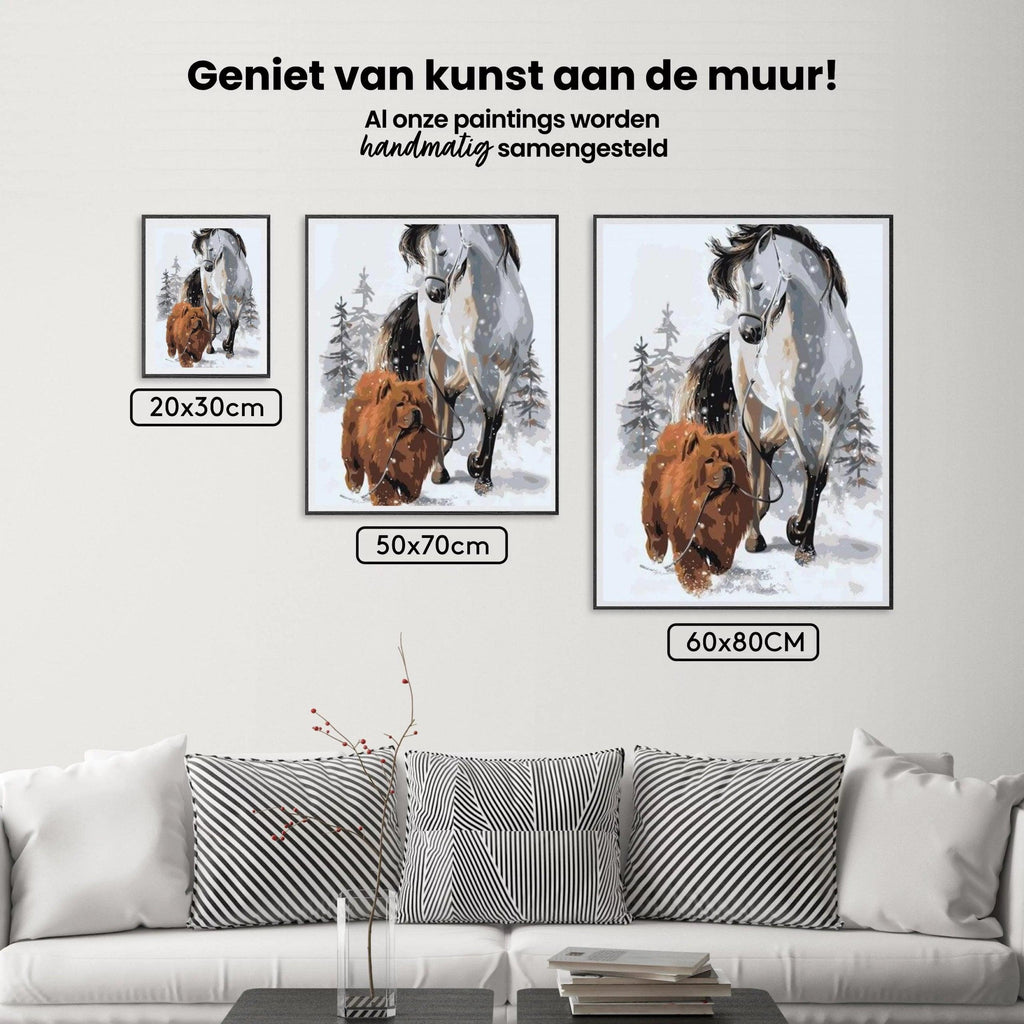Diamantmaleri - Hund med hest - SEOS®