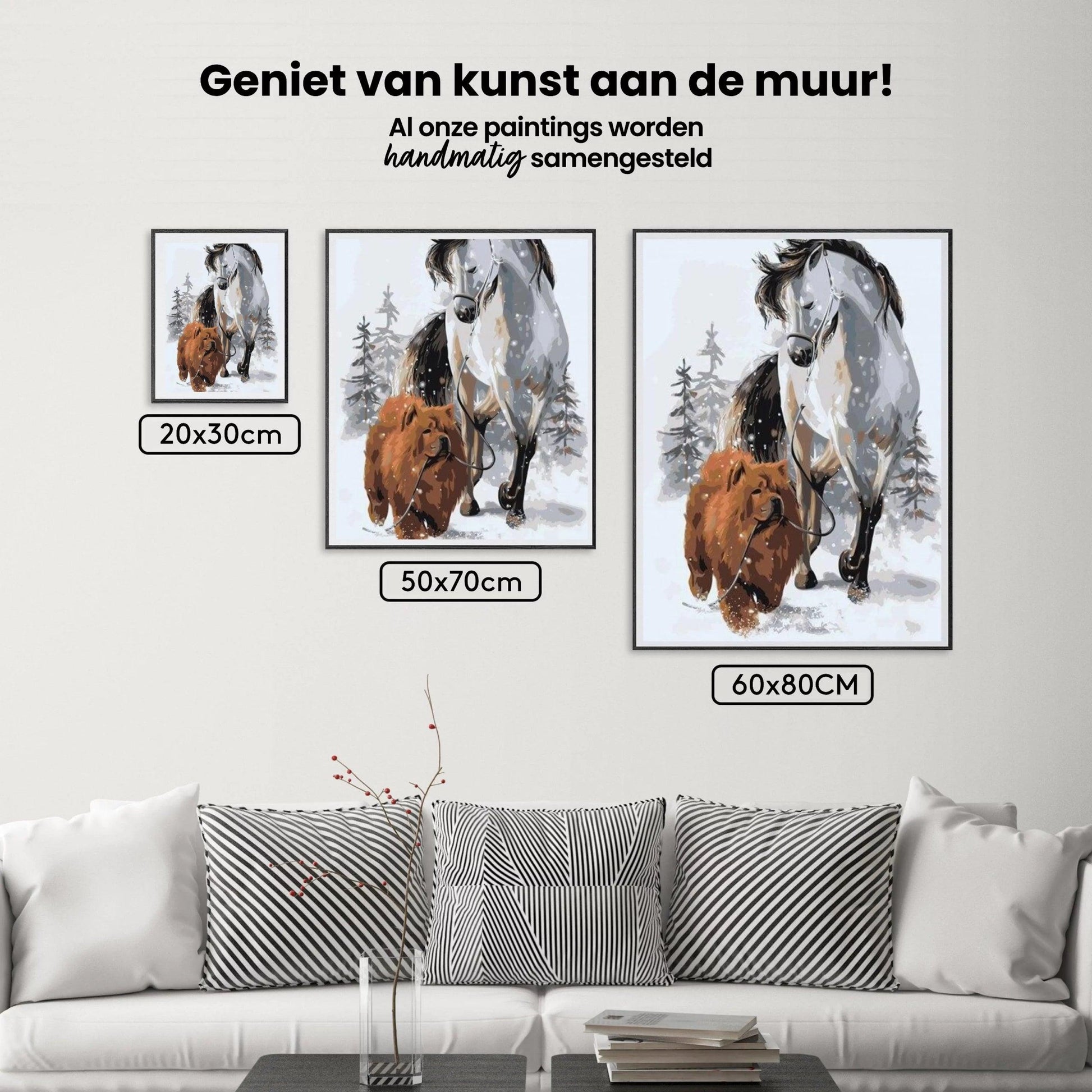 Diamantmaleri - Hund med hest - SEOS®