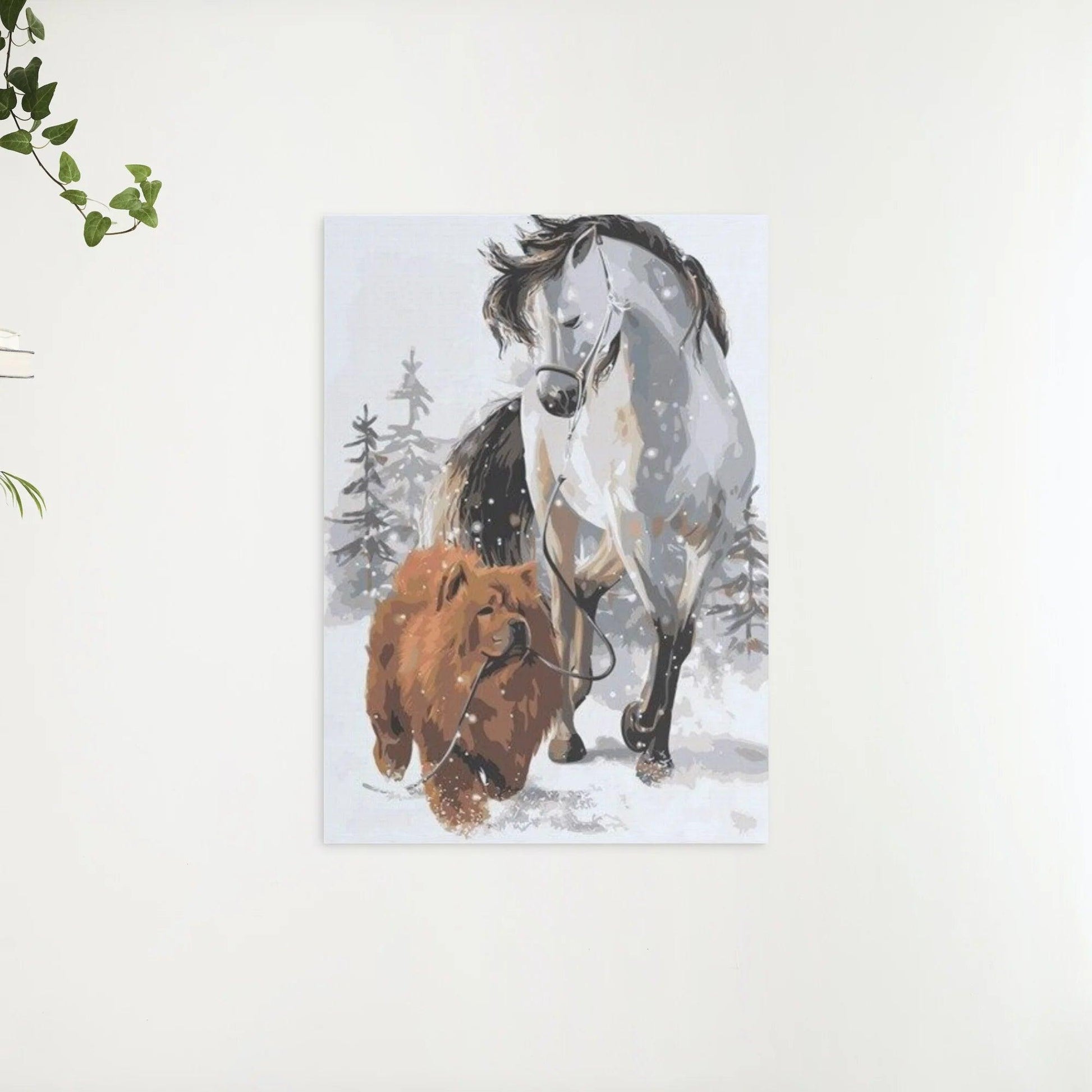 Diamantmaleri - Hund med hest - SEOS®