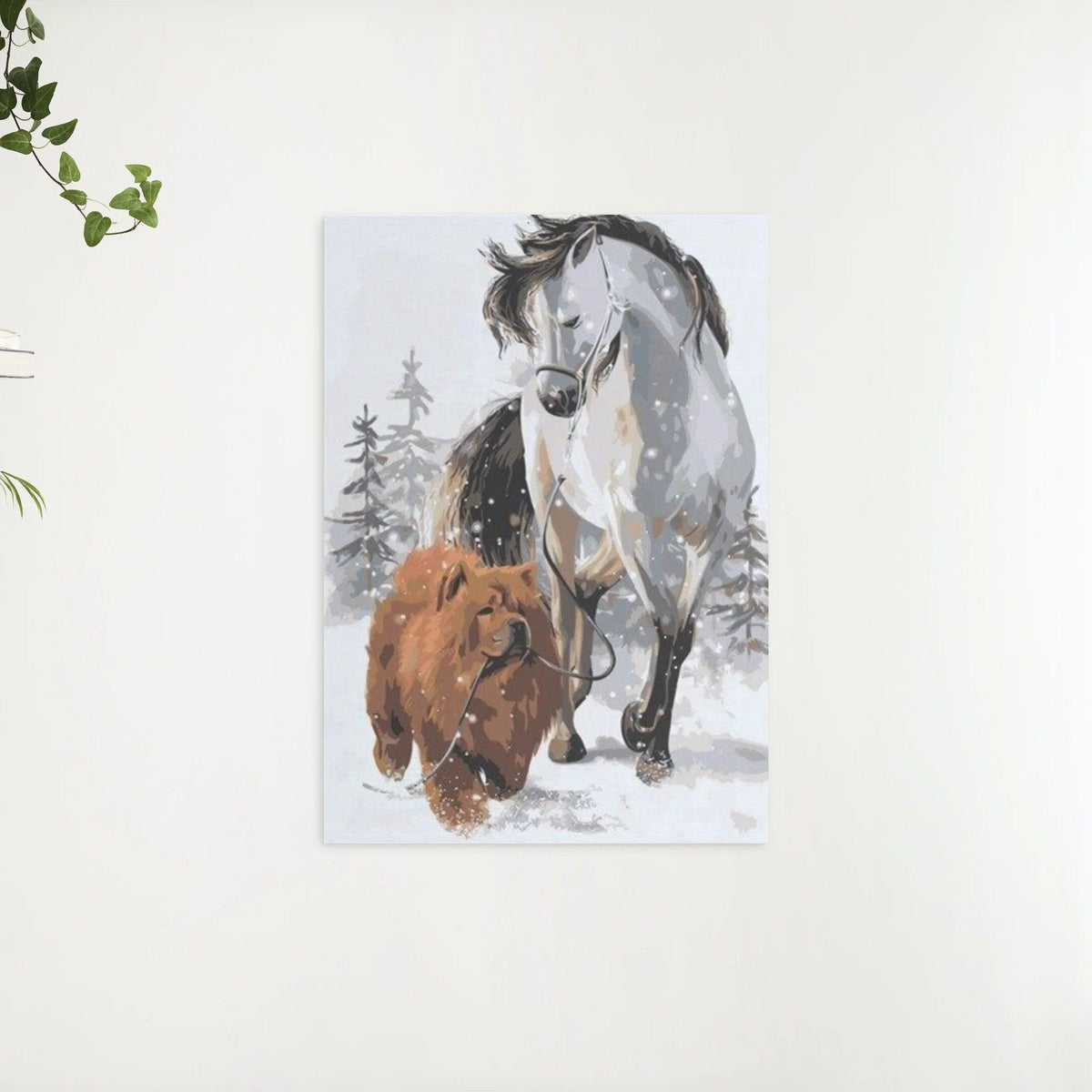 Diamantmaleri - Hund med hest - SEOS®