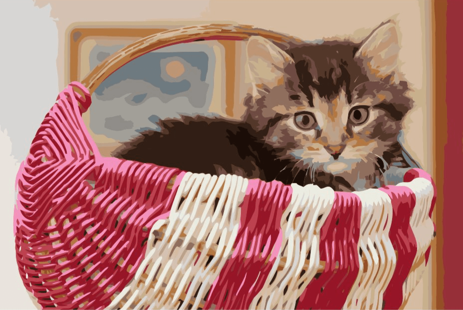 Diamantmaling - Kat i kurven - SEOS®