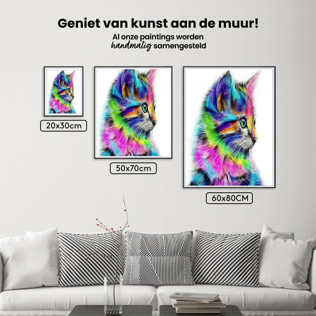 Diamantmaling - Kat i forskellige farver - SEOS®