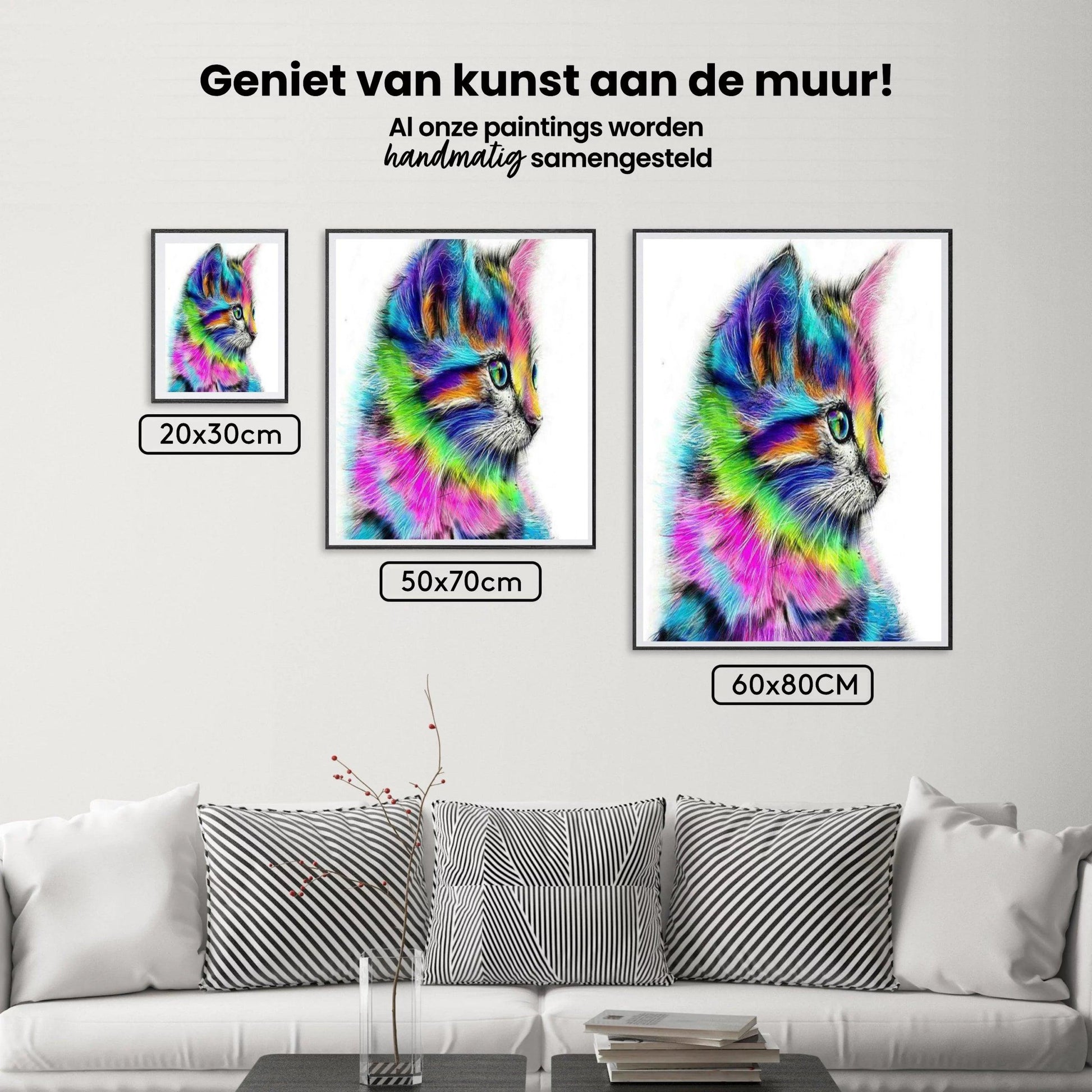 Diamantmaling - Kat i forskellige farver - SEOS®