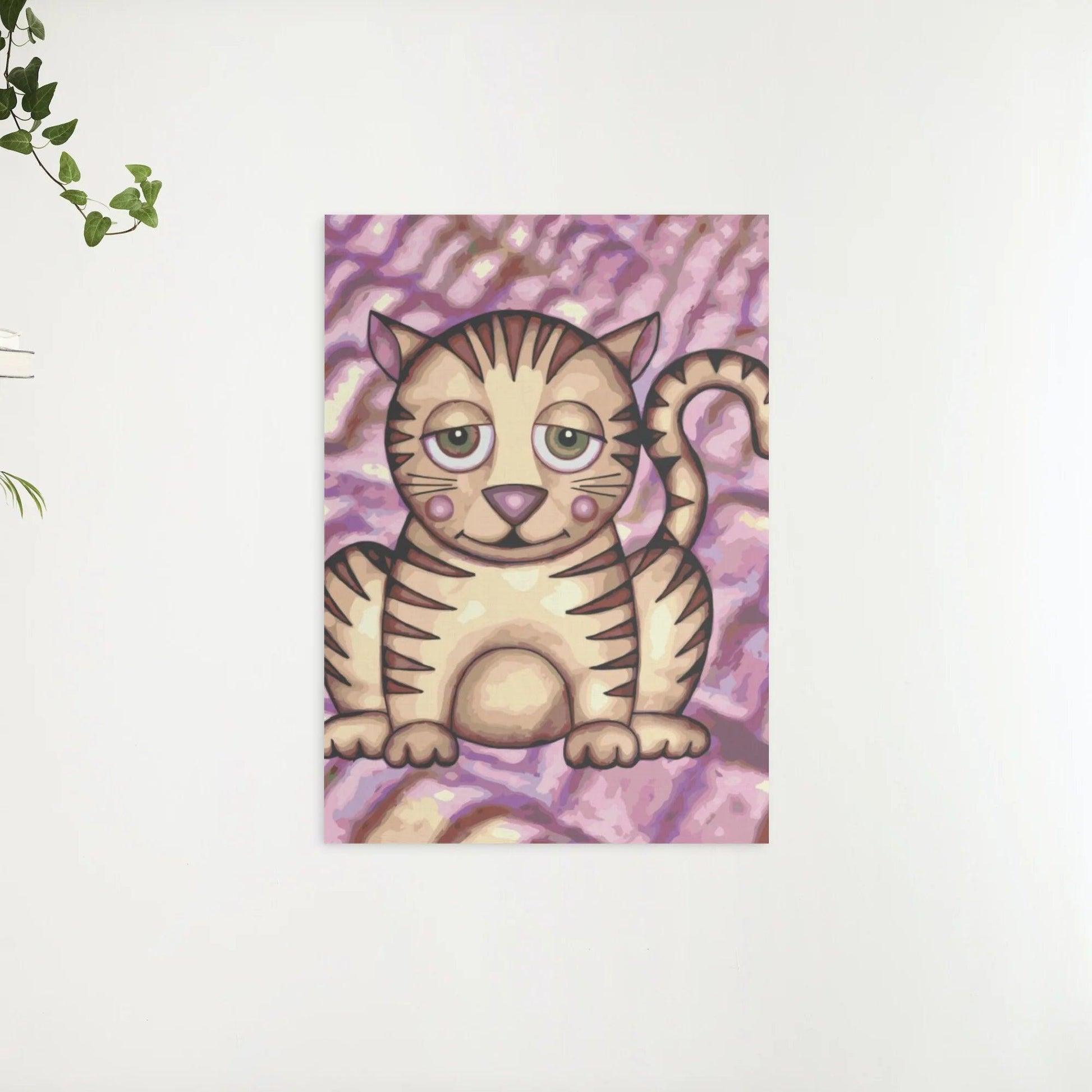 Diamantmaleri - Kat med lilla kinder - SEOS®