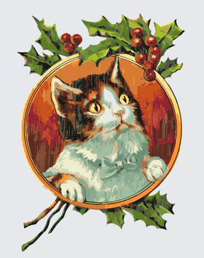 Diamantmaling - Kat under vinranken - SEOS®