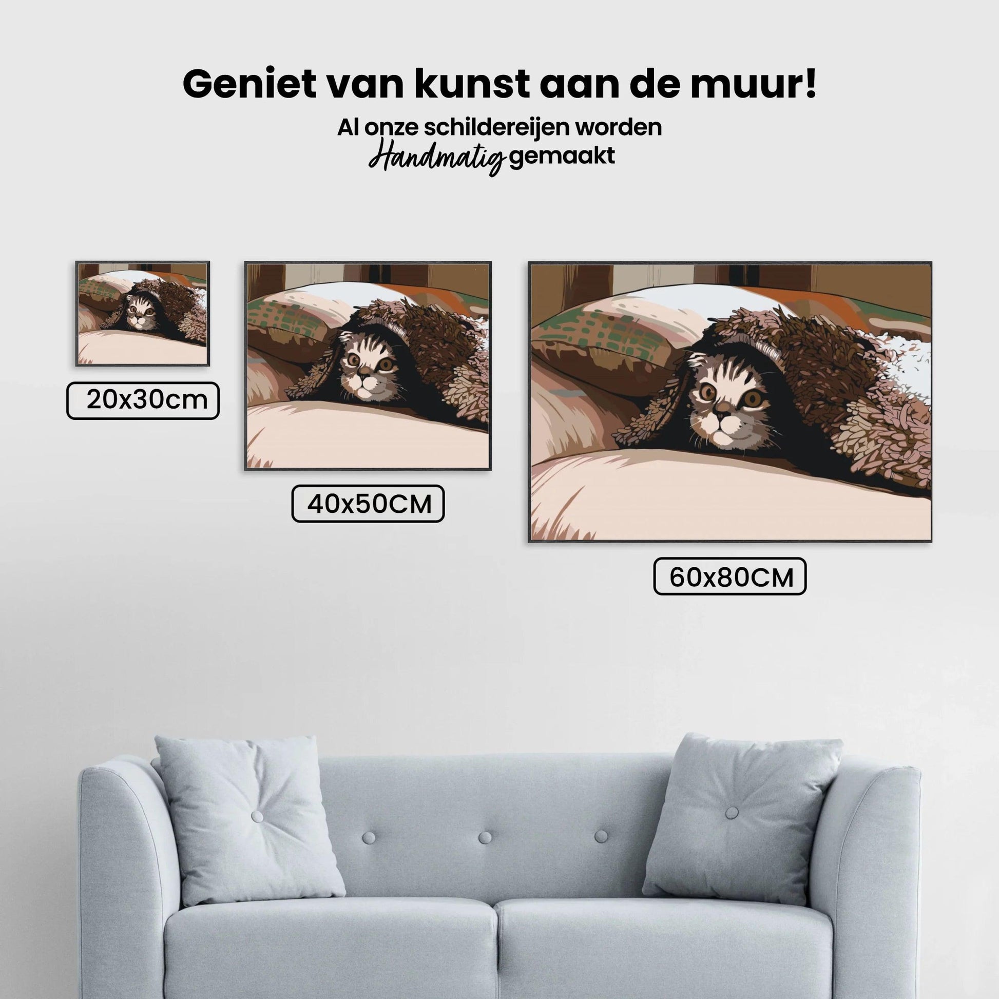 Diamantmaling - Kat under puden - SEOS®