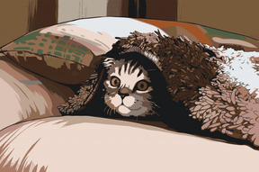 Diamantmaling - Kat under puden - SEOS®