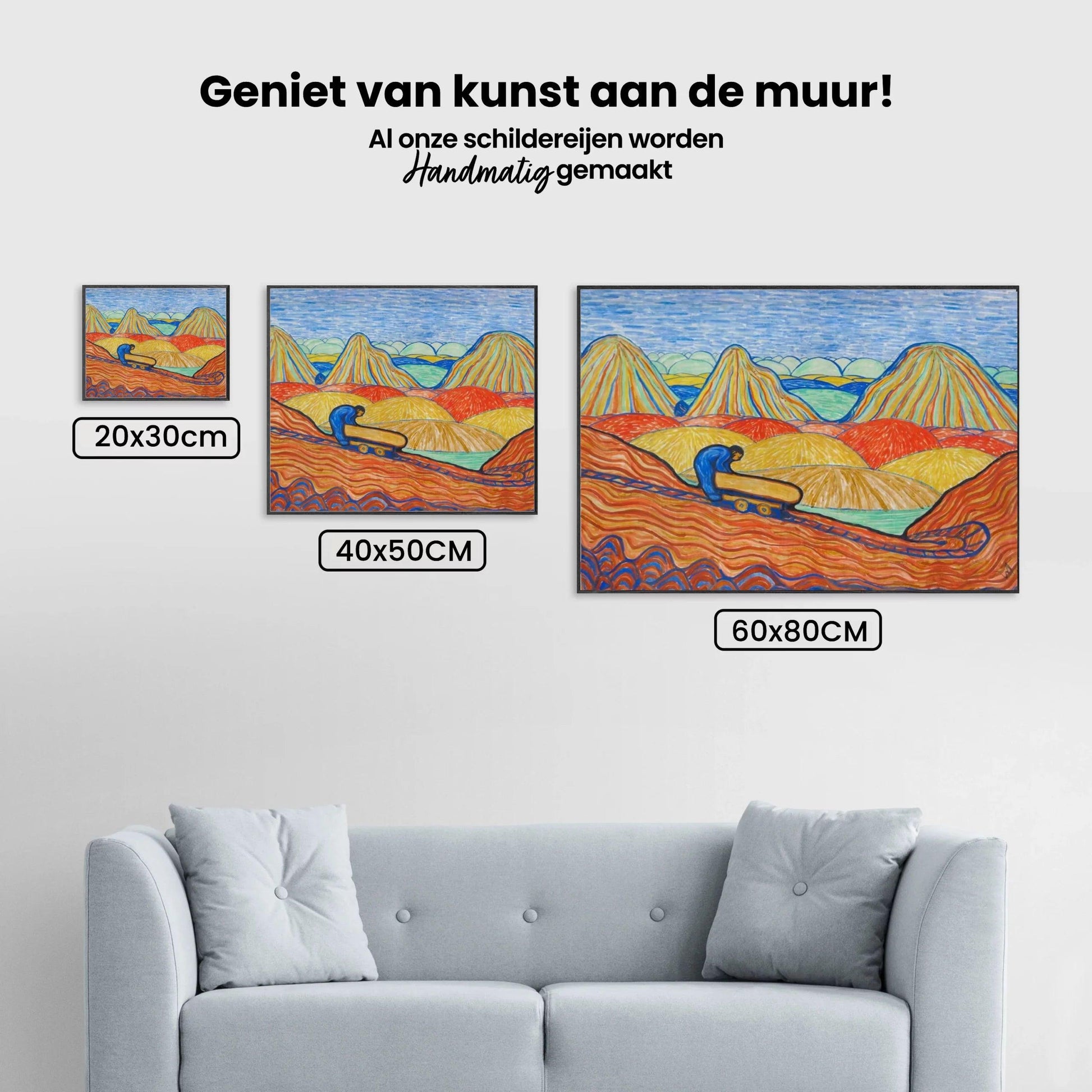 Diamantmaleri - Lerarbejder med gul vogn - SEOS Shop ®