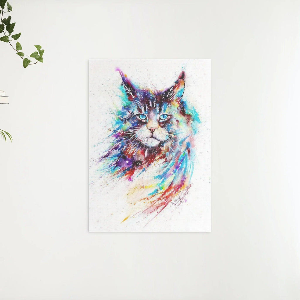 Diamantmaleri - Farverig akvarelkat - SEOS®
