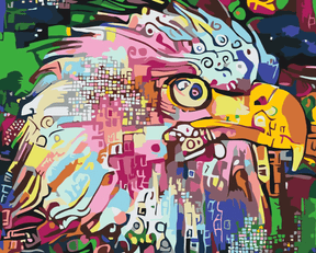 Diamantmaleri - Farverig ørn - SEOS®