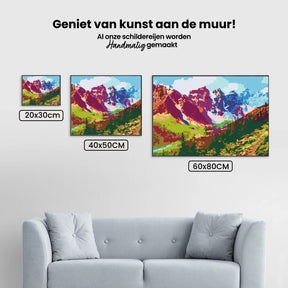 Diamantmaleri - Farverige bjerge - SEOS Shop ®