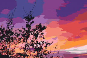 Diamantmaleri - Farverig himmel - SEOS Shop ®
