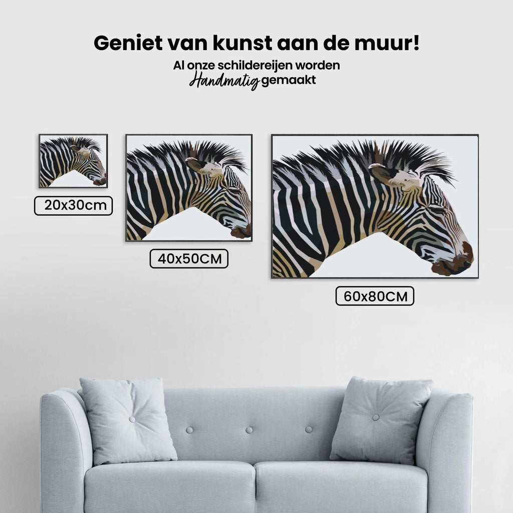 Diamantmaleri - Kubistisk Zebra - SEOS Shop ®