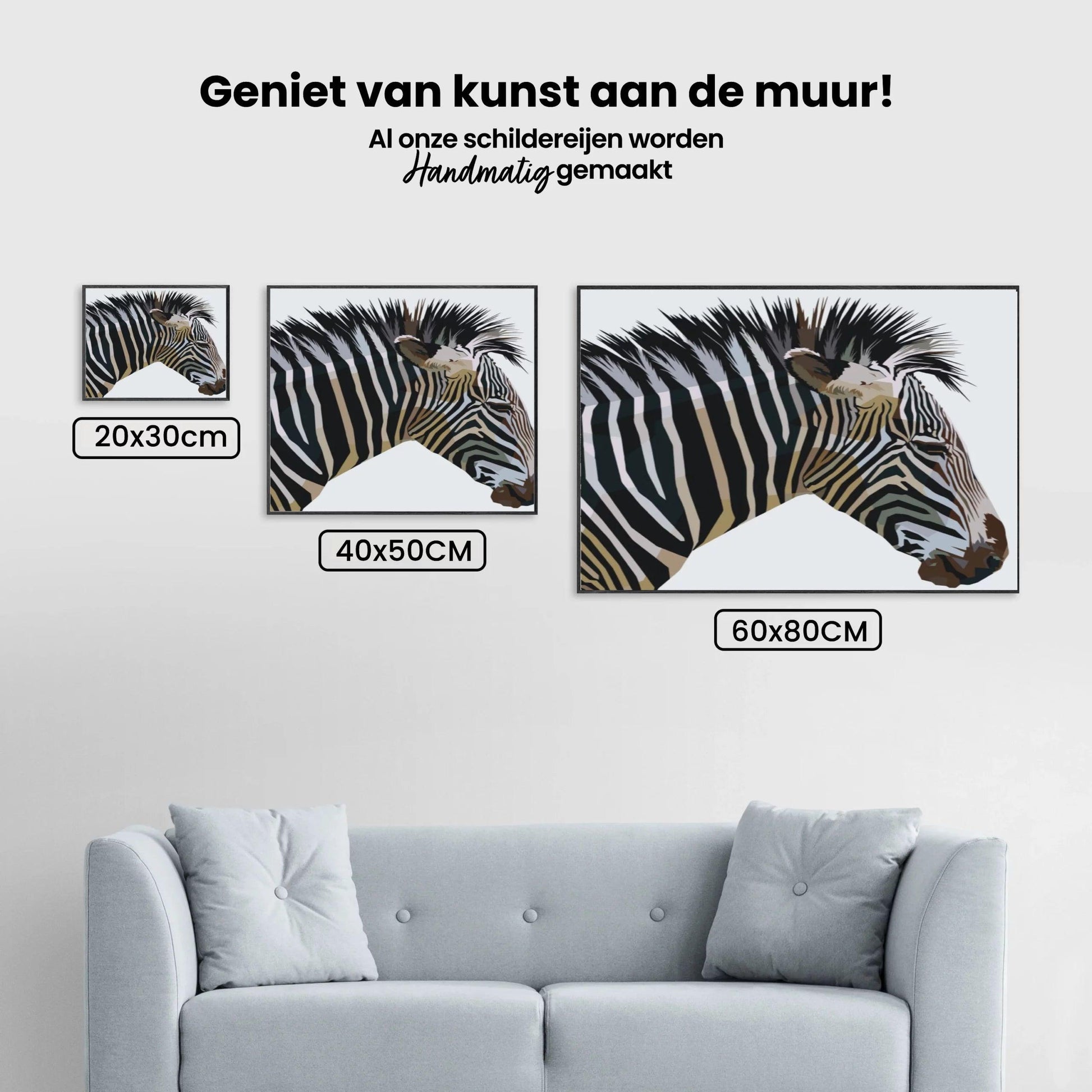 Diamantmaleri - Kubistisk Zebra - SEOS Shop ®