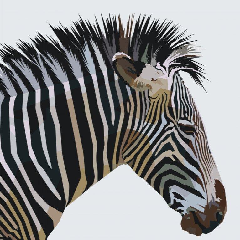 Diamantmaleri - Kubistisk Zebra - SEOS Shop ®