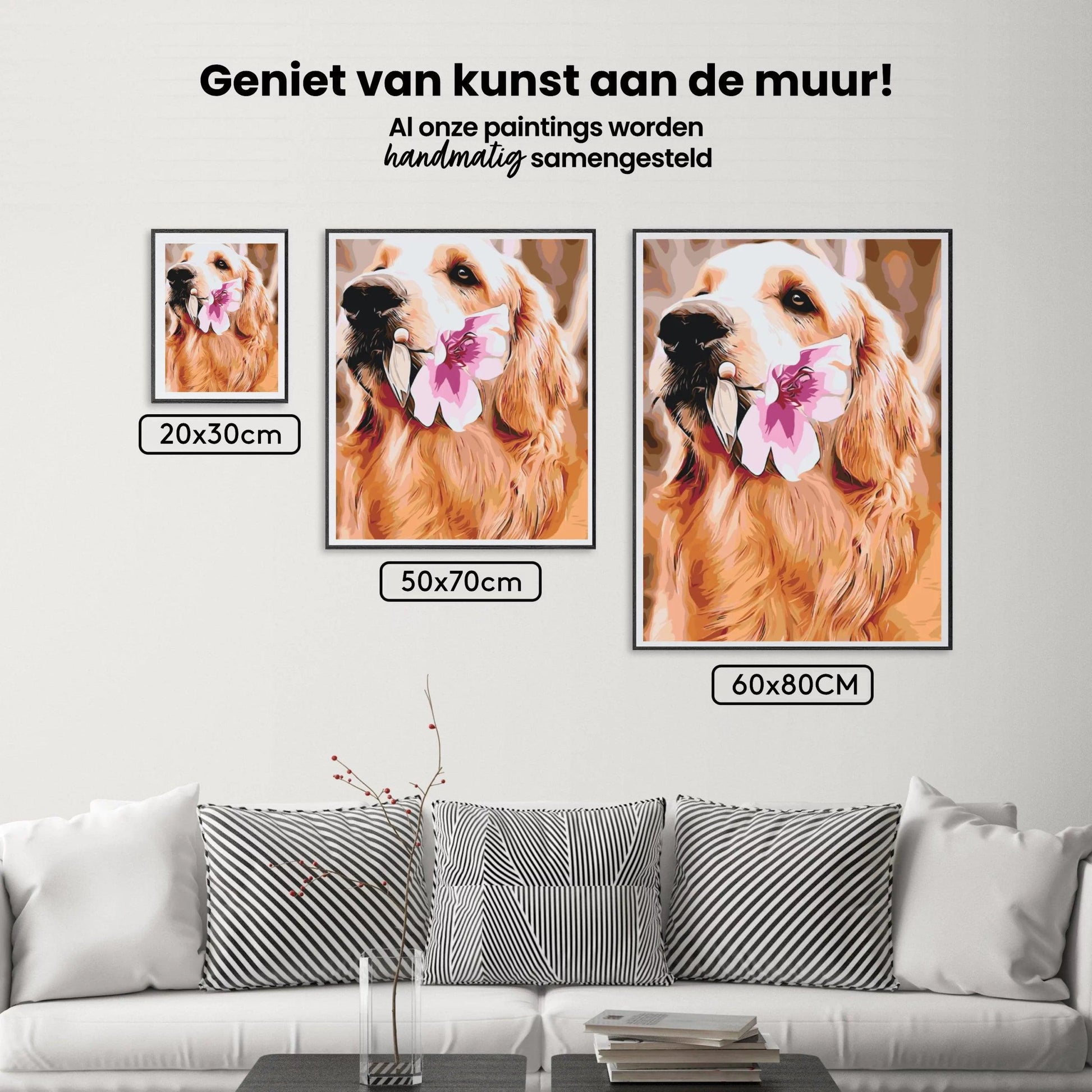 Diamantmaleri - Labrador med blomst - SEOS®