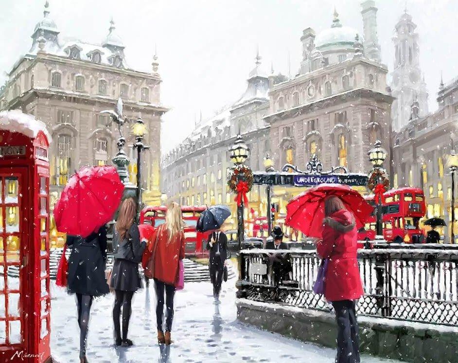 Diamantmaleri - London i sne - SEOS Shop ®