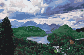 Diamantmaleri - Sø i Alperne - SEOS Shop ®