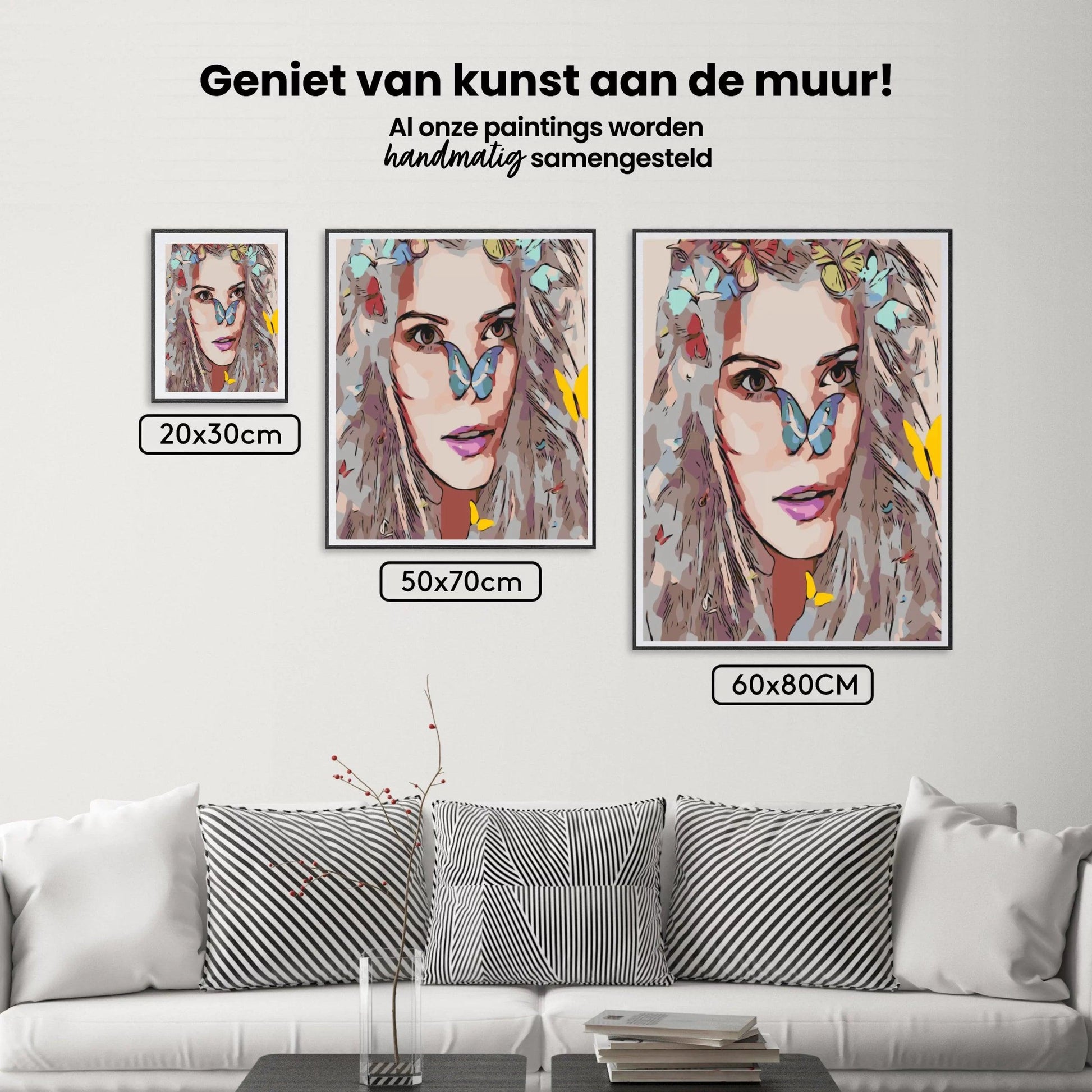 Diamantmaleri - Pige med sommerfugle - SEOS Shop ®