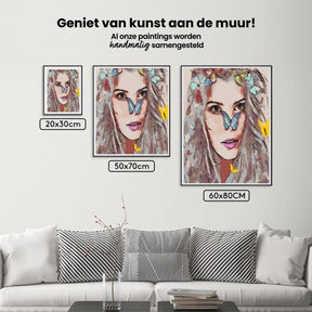 Diamantmaleri - Pige med sommerfugle - SEOS Shop ®