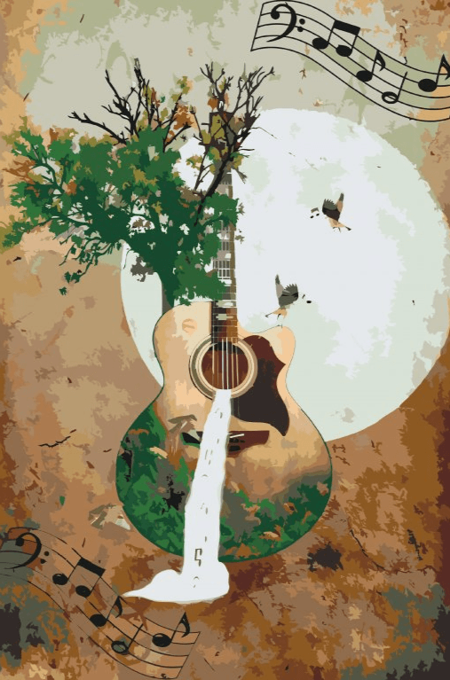 Diamantmaling - Naturlig guitar - SEOS Shop ®