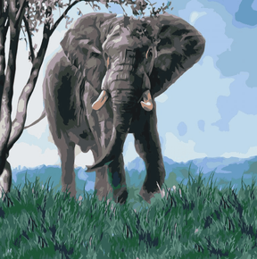 Diamantmaleri - Elefant i naturen - SEOS®
