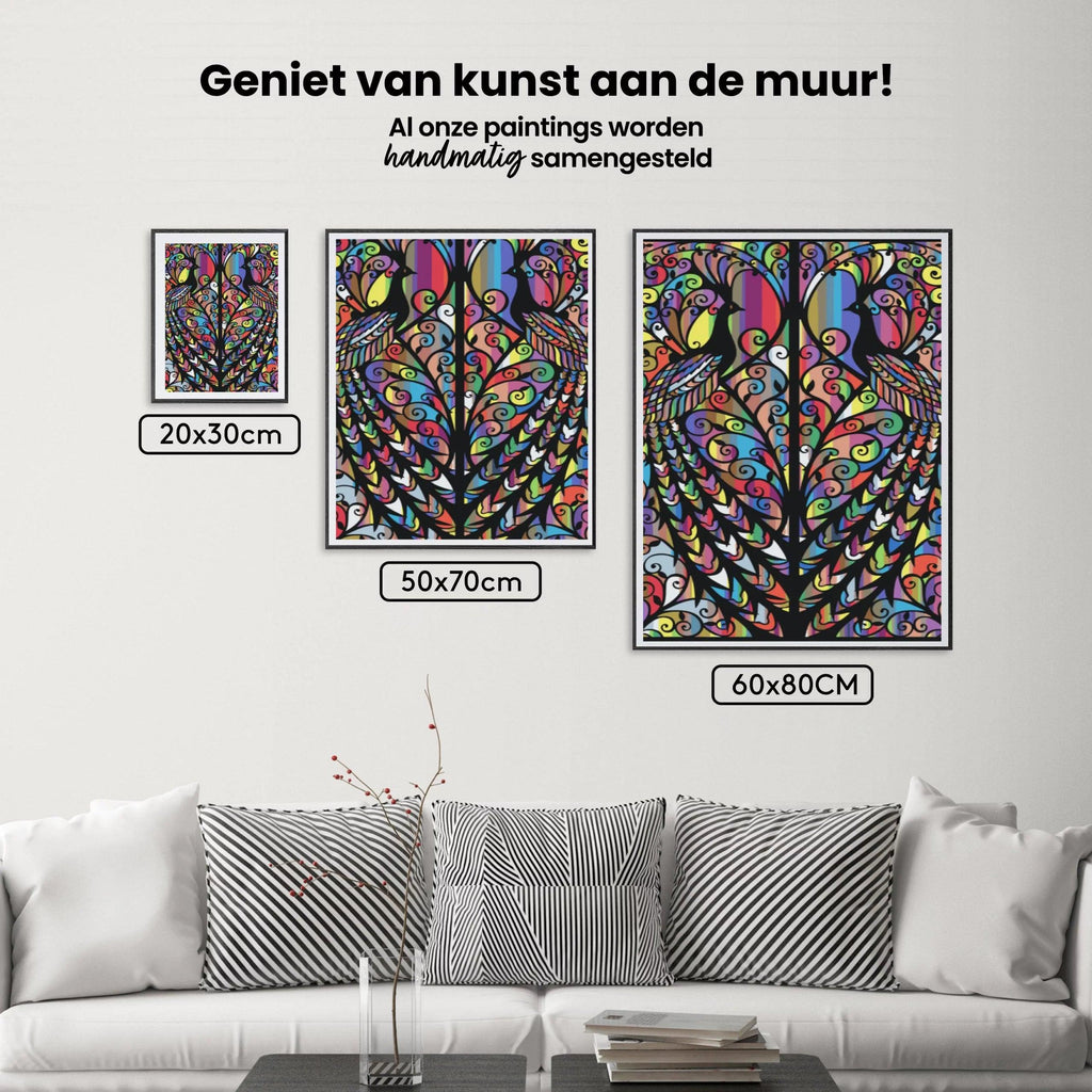 Diamantmaleri - Påfuglevindue - SEOS Shop ®