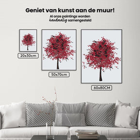 Diamantmaleri - Rødt træ - SEOS Shop ®