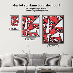 Diamantmaling - Røde og hvide trekanter - SEOS Shop ®