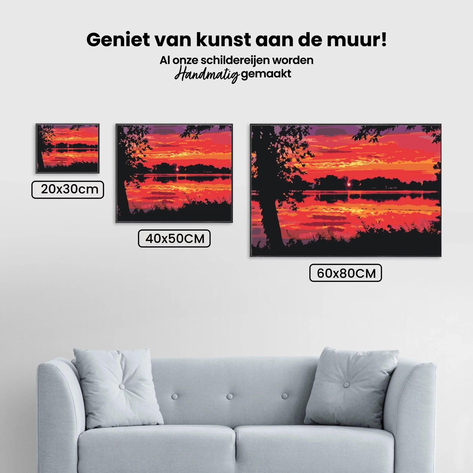 Diamantmaleri - Rød Solnedgang - SEOS Shop ®