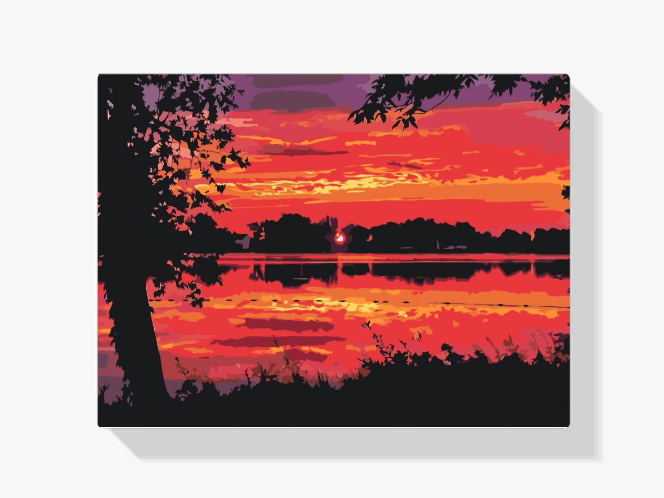 Diamantmaleri - Rød Solnedgang - SEOS Shop ®