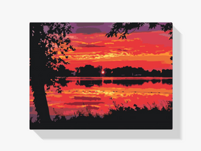 Diamantmaleri - Rød Solnedgang - SEOS Shop ®