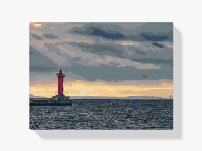 Diamantmaleri - Rødt fyrtårn - SEOS Shop ®