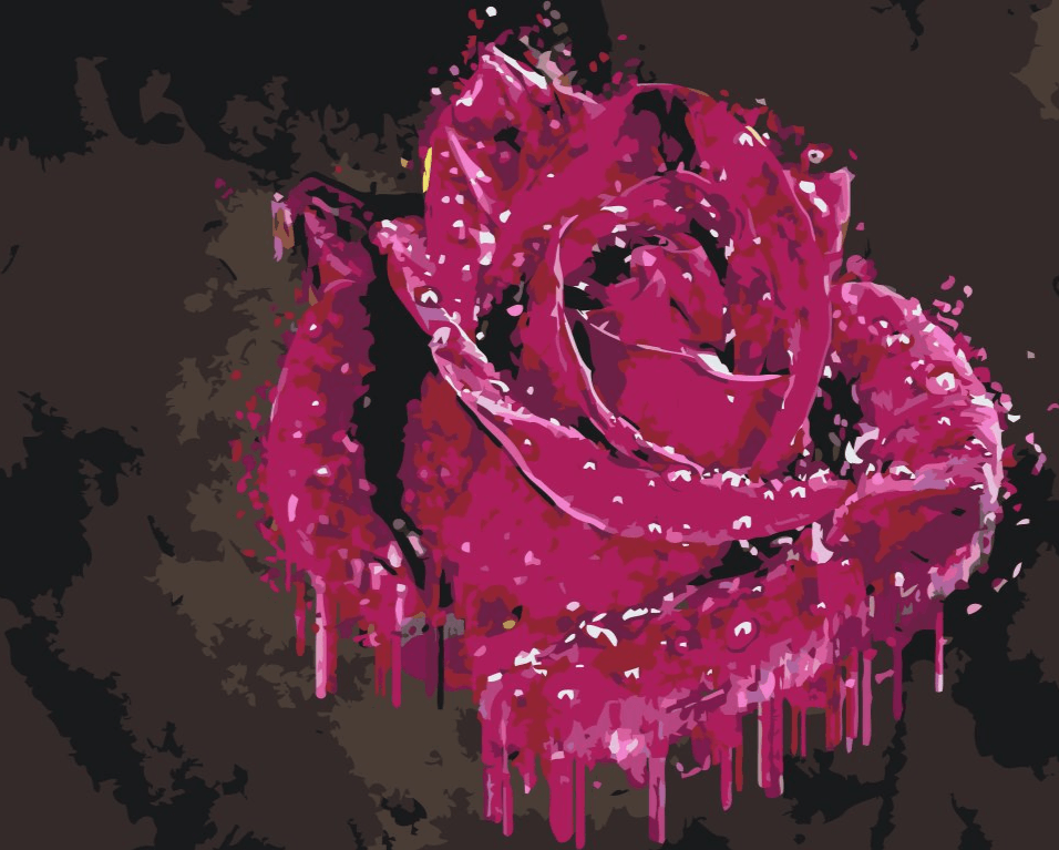 Diamantmaleri - Dekorativ rose - SEOS Shop ®