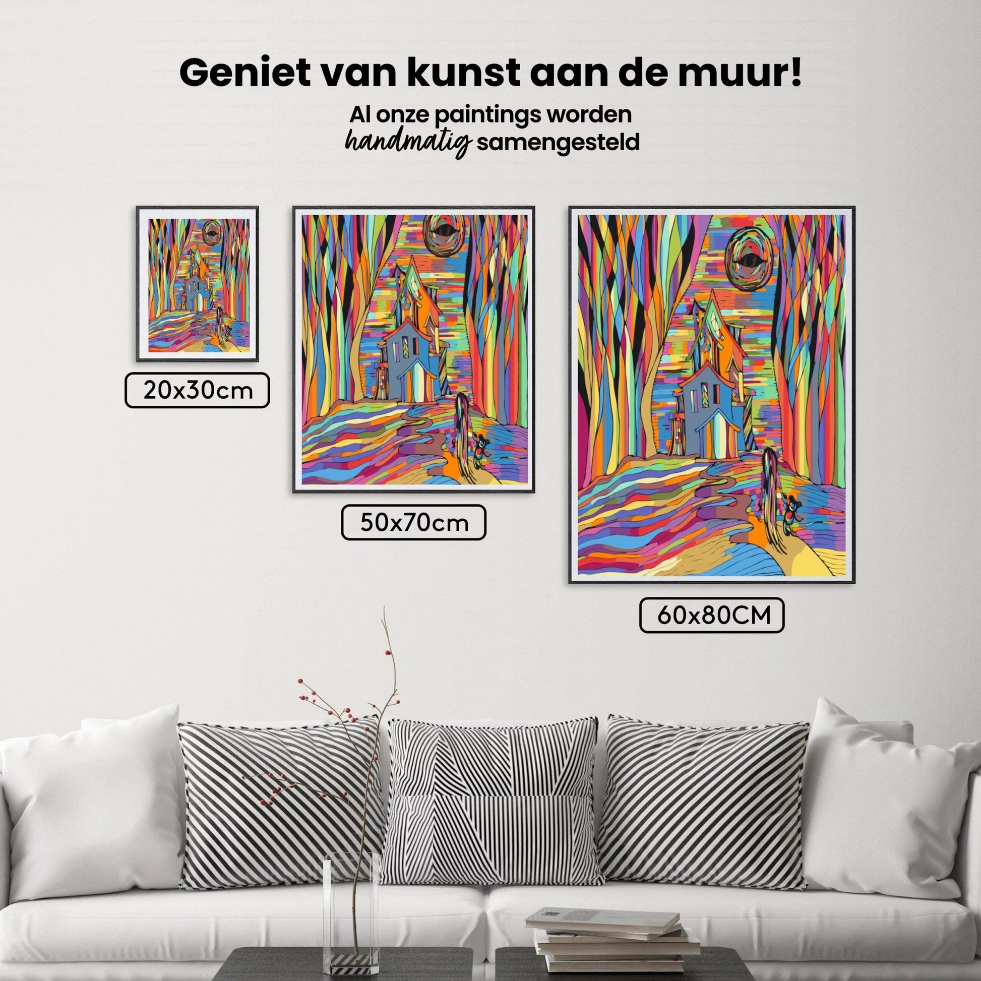 Diamantmaleri - Uhyggeligt farverigt hus - SEOS Shop ®