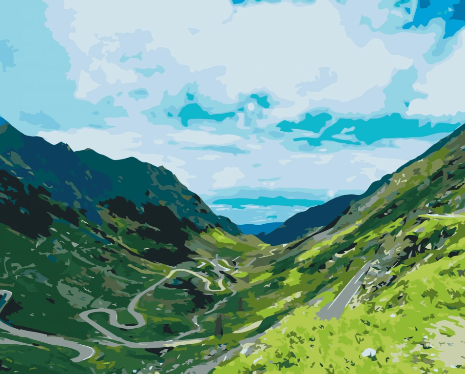 Diamantmaleri - Transfagarasan Road i Rumænien 3 - SEOS Shop ®