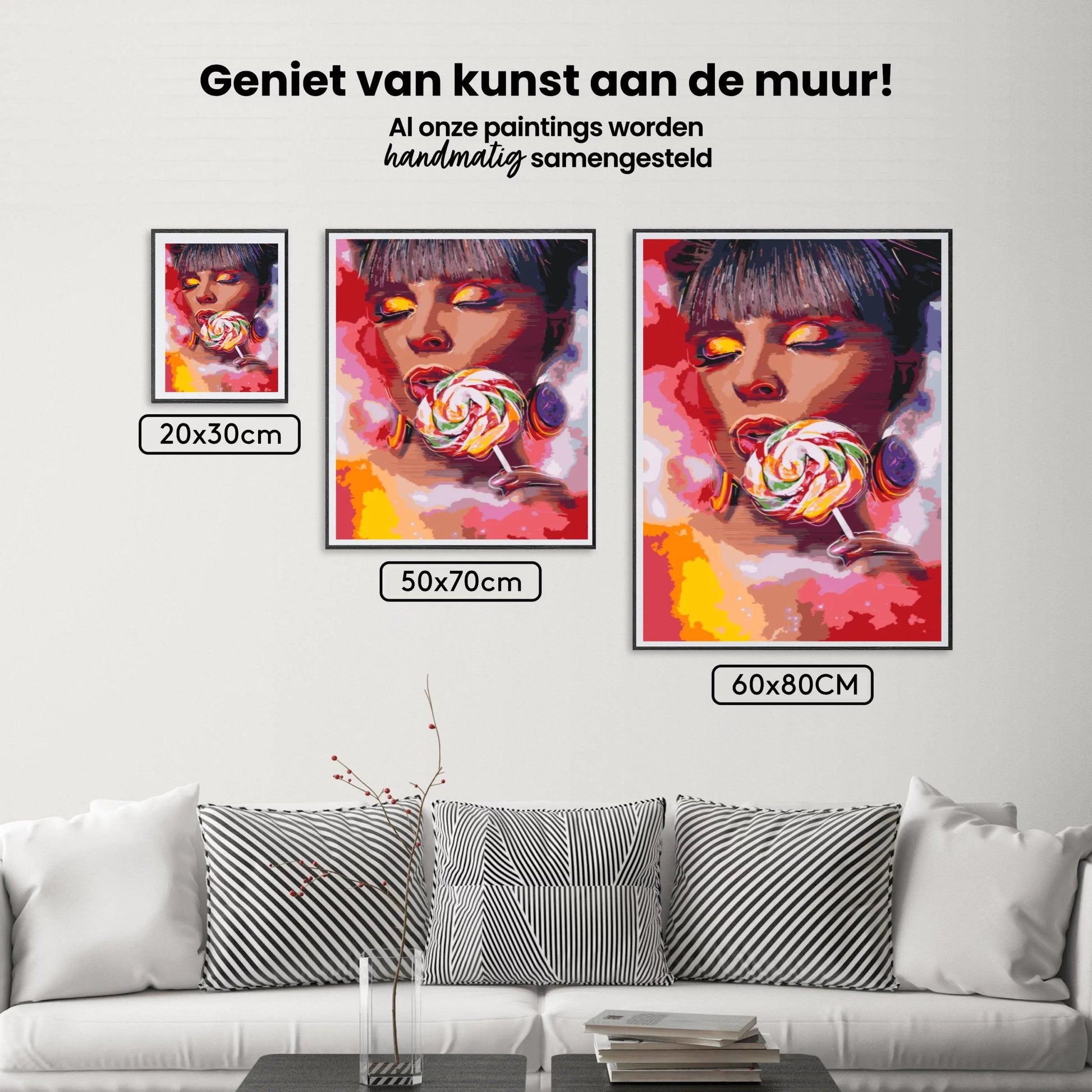 Diamantmaleri - Kvinde med en slikkepind - SEOS Shop ®